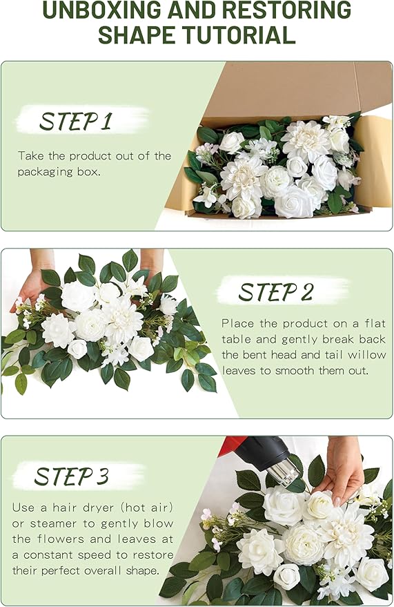 Wedding decor Welcome Sign Flower Backdrop Garland - Image 6