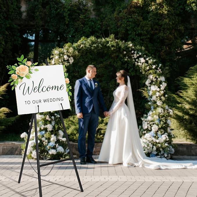 ARTASY 57" Black Easel Stand for Wedding Signs, Portable Artist Easel for - Image 2