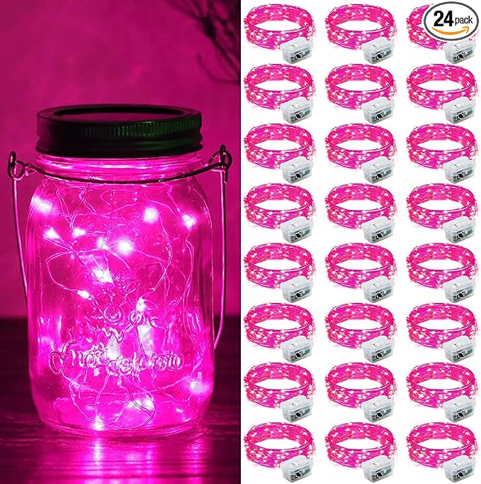 ZGWJ 24 Pack Fairy Lights Battery Operated, 7ft 20 Mini LED Fairy String Lights by ZGWJ