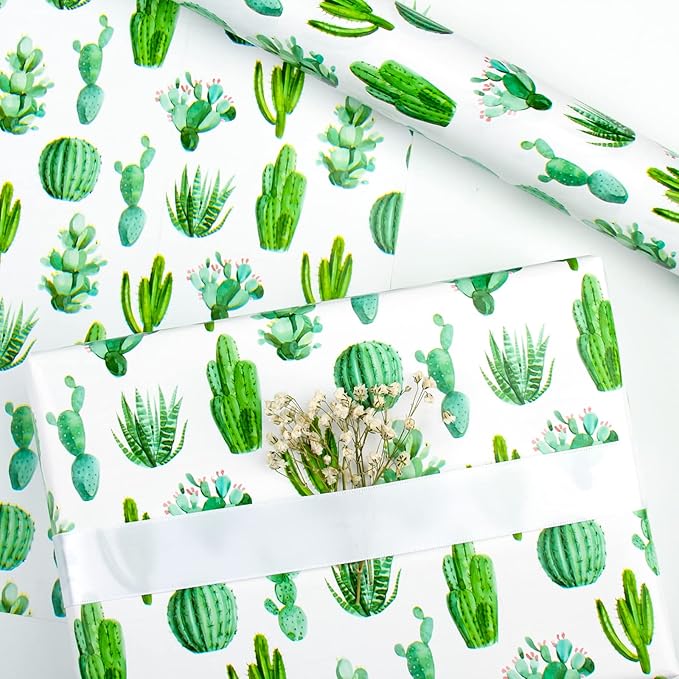 WRAPAHOLIC Reversible Cactus Wrapping Paper - Image 6