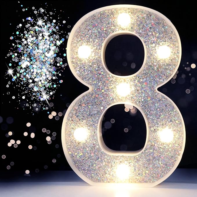 Pooqla Marquee Light up Numbers, Lighted Numbers by Pooqla