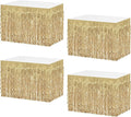 4P Wavy Metallic Tinsel Foil Fringe Table Skirts by Unknown