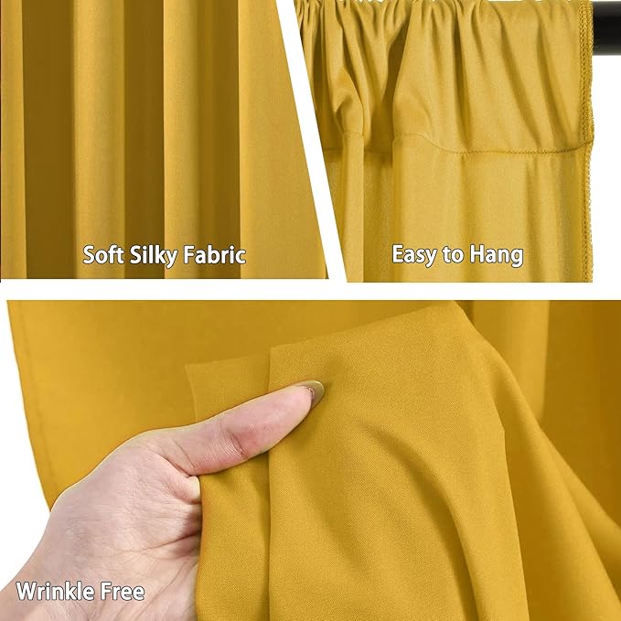 10 x 7 Feet Gold Backdrop Curtain - Image 3