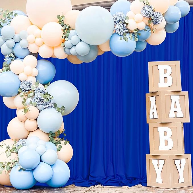 MEETSKY Royal Blue Backdrop Curtains - Image 4