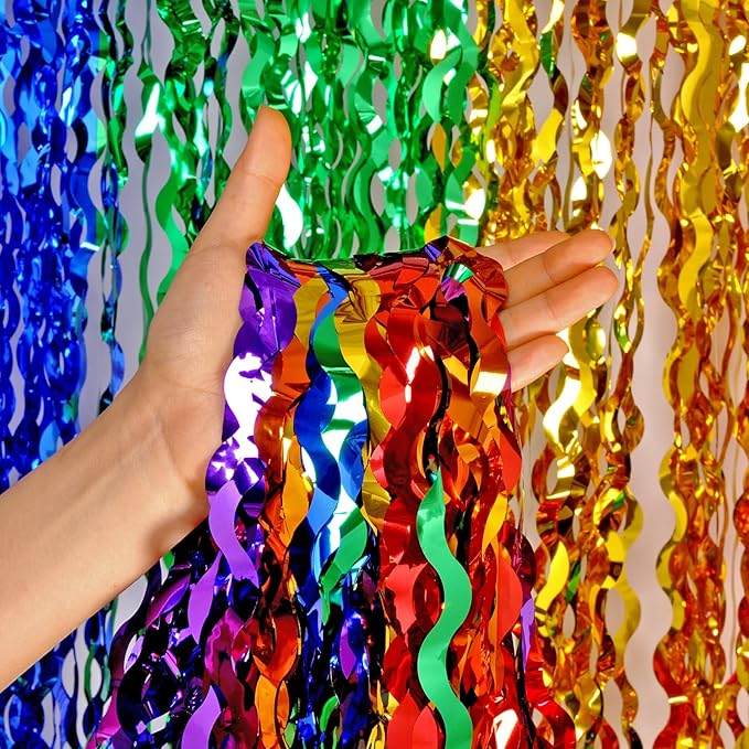 3 Pack Rainbow Foil Curtains by CYLMFC