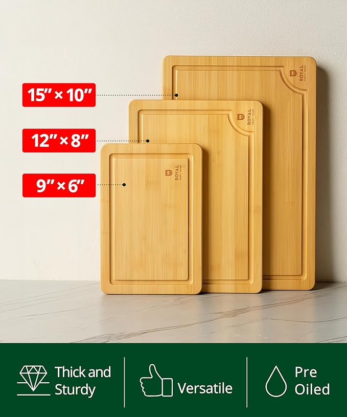 Wooden Cutting Boards for Kitchen Meal Prep & Serving - Image 3