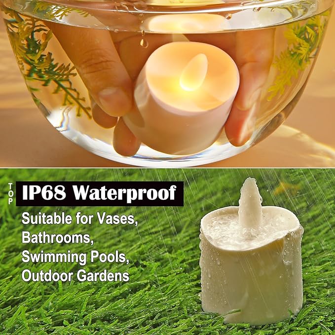 HL Flameless Candles with Remote Timer, 100+Hours Rechargeable Waterproof - Image 6