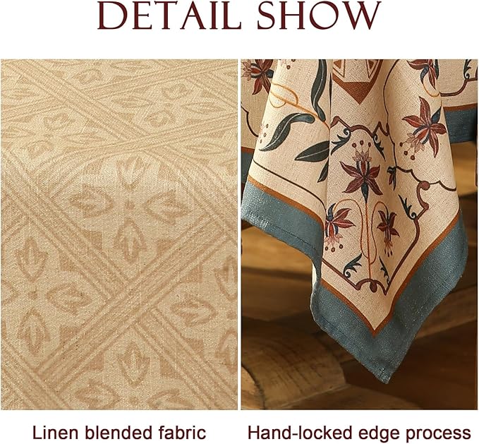 patdrea Designer French Linen Long Tablecloth - Image 5