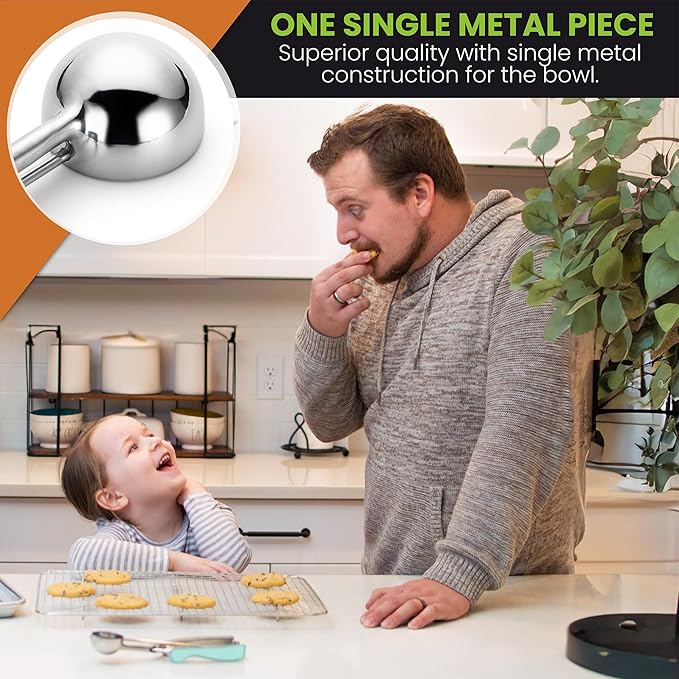 Spring Chef Medium #40 Stainless Steel Cookie Scoop - Image 3
