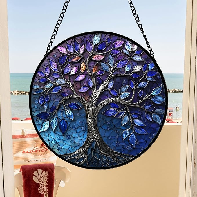 Stained Glass Window Hanging, and Mom 11.8x11.8 in - Image 3