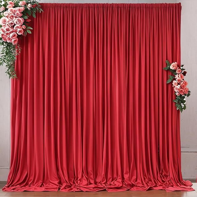 10ft x 10ft Red Backdrop Curtains by Outpain