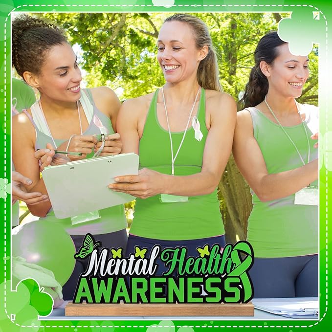 Mental Health Awareness Metal Sign Rustic Table Decor Holiday Tiered Tray Decor - Image 5