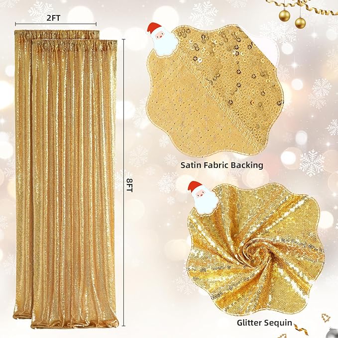 SquarePie Sequin Backdrop Curtain Not See Through Background - Image 4