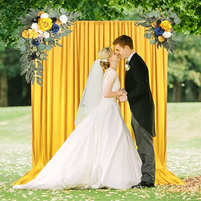 10 x 7 Feet Yellow Backdrop Curtain - Image 3