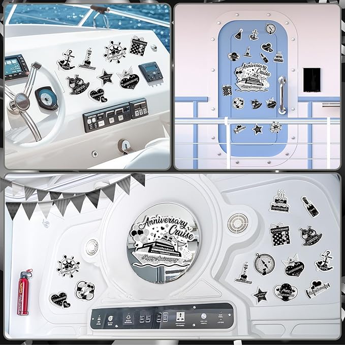 Happy Anniversary Cruise Door Magnets Decorations - Image 4