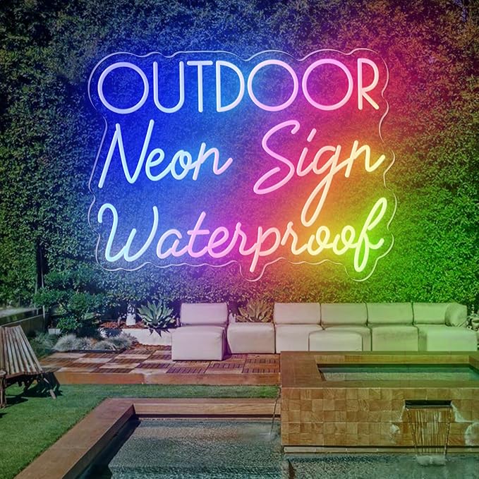 Large Outdoor Waterproof Custom Neon Sign, Personalized Outdoor Led Sign by REBRANNEONSIGNMIRRORWHITLIGHT