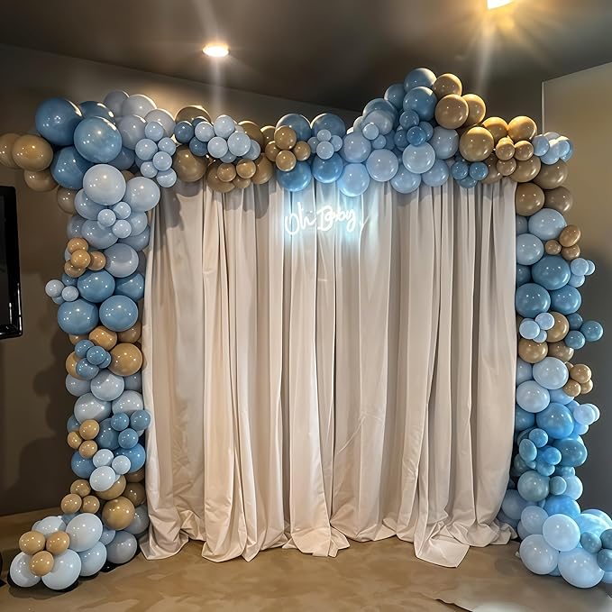 Dusty Blue Balloon Arch Kit 139Pcs Slate Blue Grey Balloons Garland Neutral - Image 6
