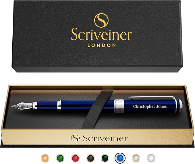 Scriveiner Personalized Midnight Blue Pen by Scriveiner