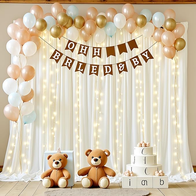 Ivory Backdrop Curtains with Lights - Image 7
