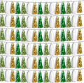 6P Sage-Green Beige-Mint Gold Foil Fringe Metallic Tassel Garland Banner by HYSILLA