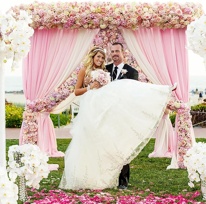 10 x 7 Feet Light Pink Backdrop Curtain - Image 6