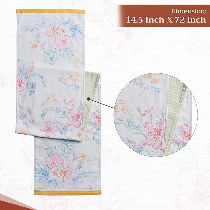 Maison d' Hermine Table Runner 100% Cotton Double Layer Table Runners 72 inches - Image 4