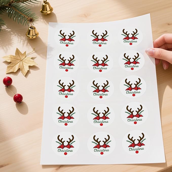 callie Personalized Christmas Stickers - Image 3
