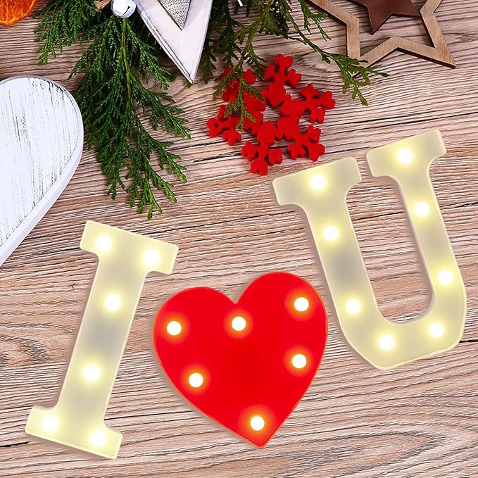 LED Marquee Letter, Light Up Letters, Decorative Led Numbers Lights, Battery - Image 6