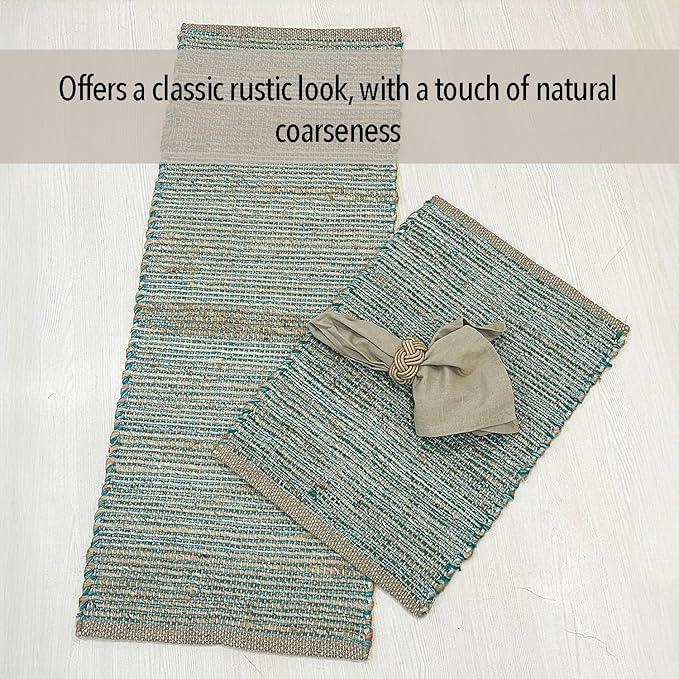Chardin home Natural Jute Table Runner 13x48 Inch – Vintage Boho Rustic Table - Image 5