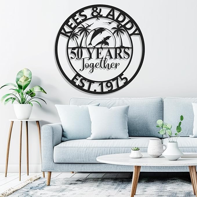 Personalized 50th Wedding Anniversary Sign Gifts - Image 4