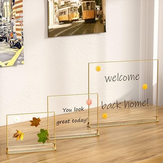 NIUBEE 6Pack 7 x 5 Horizontal Clear Acrylic Sign Holder - Image 6