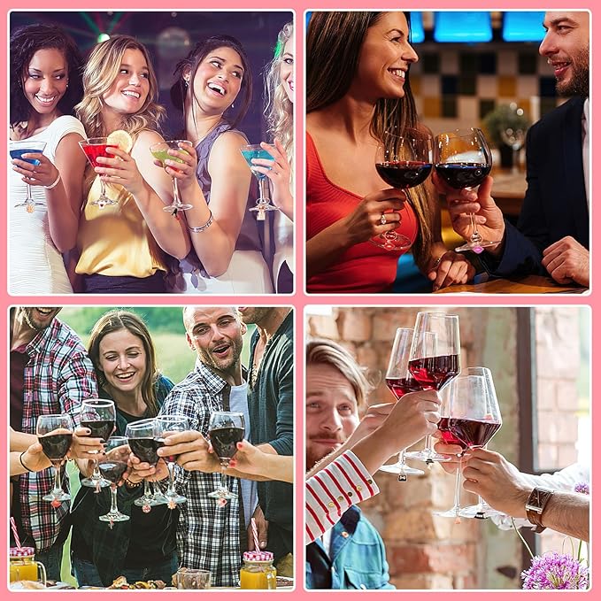 SANNIX 24pcs Wine Glass Charms - Image 7