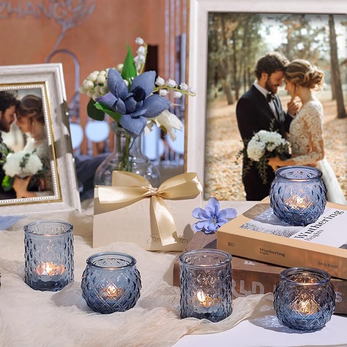 36pcs Assorted Blue Votive Candle Holders, Tea Lights Candle Holder - Image 5