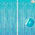 BRAVESHINE Party Decorations Iridescent Foil Fringe Backdrop by BRAVESHINE
