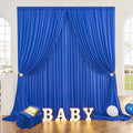 40ftx10ft Wrinkle Free Royal Blue Backdrop Curtains by CO-AVE