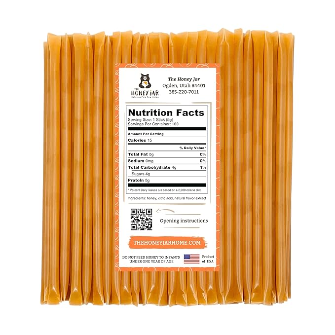 The Honey Jar Peach Flavored Honey Sticks - Image 2