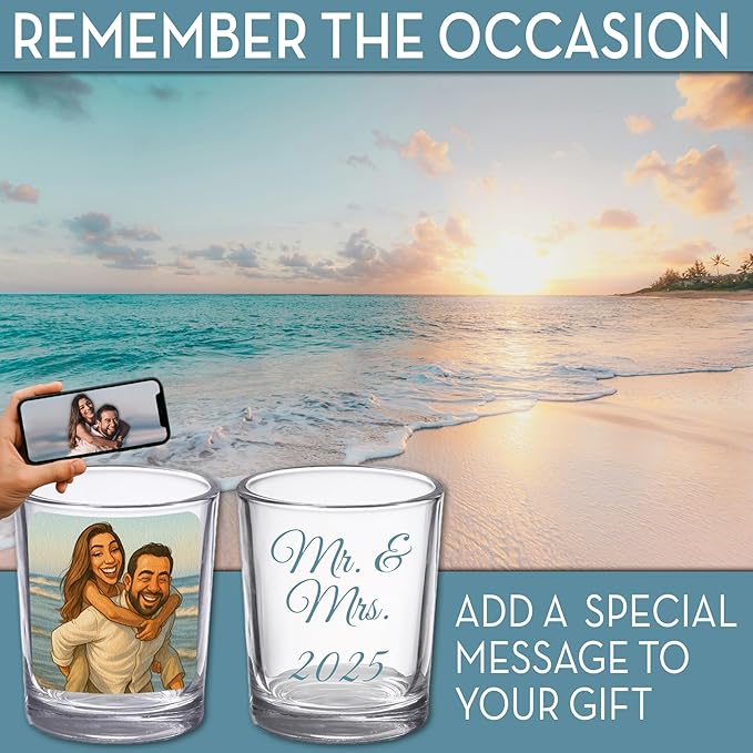 Funny Personalized Shot Glass 2.5oz, Custom Printed Picture Caricature Gift - Image 4