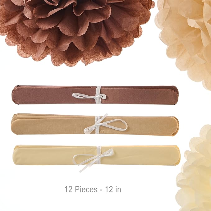 WEVEN Tissue Pom Poms Tissue Paper Flowers Tissue Fluff Balls Party Decorations - Image 2