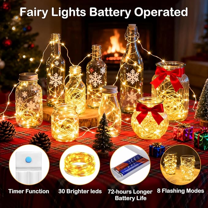 ZNYCYE 10 Pack Fairy Lights - Image 4