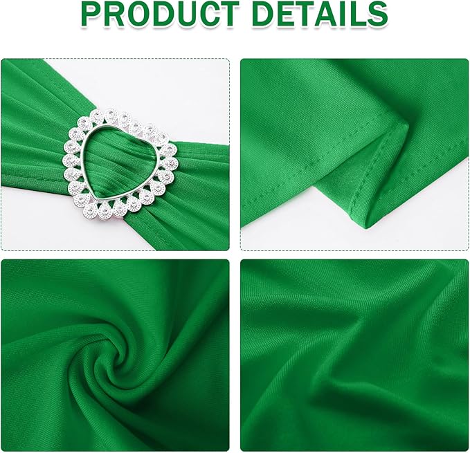 Howhic Pack of 120 Spandex Chair Sashes Bows Stretch Chair Cover Band - Image 3