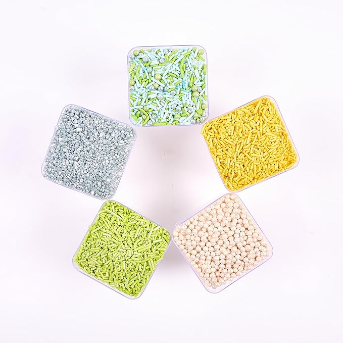 Confect Edible Sprinkles for Cakes & Cupcakes Decoration Assorted pack of 5 - Image 6