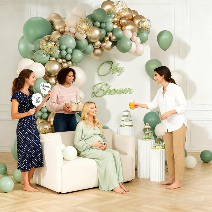 Sage Green Balloon Arch Kit - Image 4