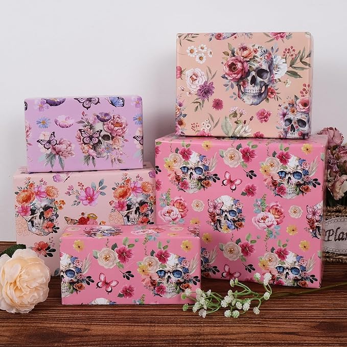 Aimyoo Gothic Wrapping Paper Rolls, 17 Inch X 16.5 Feet - Image 4