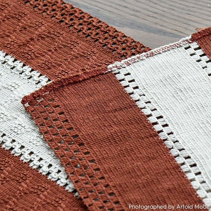 Artoid Mode Caramel Farmhouse Rustic Table Runner, Seasonal Hollow Kitchen - Image 5