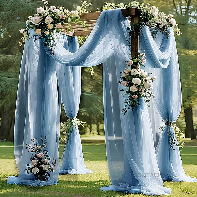 Wedding Arch Draping Fabric 29" x 19Ft Sheer Drapes - Image 3