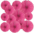 20 Pcs Rose Red Hanging Paper Fan, Hanging Honeycomb Round Paper Fans by Zankubom