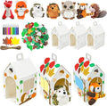 Cinrobiye 6 Set Fall Party Favors Mini Woodland Animals Bulk Plush Keychains by Cinrobiye