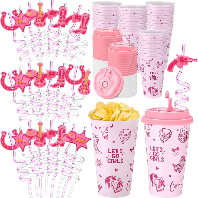 Yungyan 36 Sets Pink Cowgirl Party Favors Goodie Cups by Yungyan