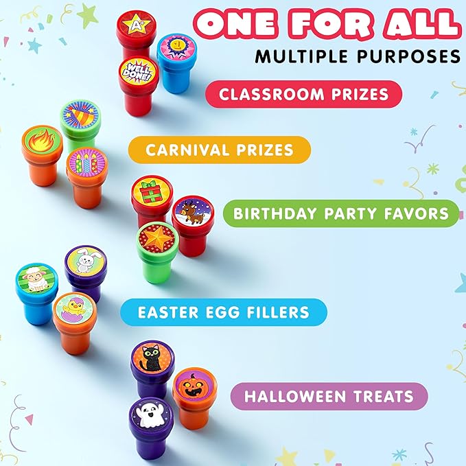 JOYIN 50 Pcs Assorted Stamps for Kids - Image 4