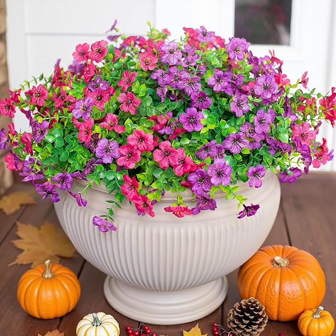HyeFlora Artificial Flowers for Outdoor Indoor Garden Home Decoration, Faux by HyeFloraartificialflowers